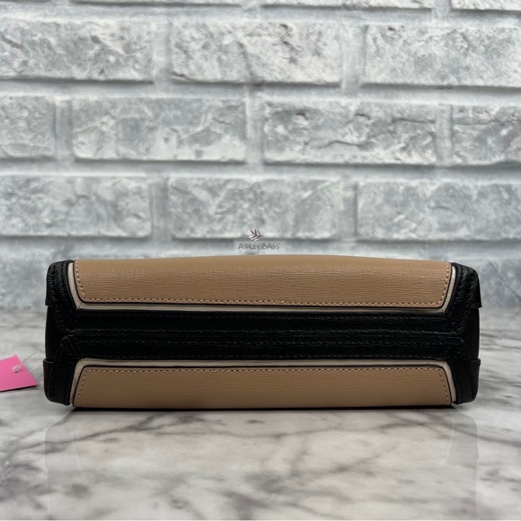 Kate Spade Morgan Double Zip Leather Dome Crossbody In Cafe Mocha Multi - Picture 9 of 13